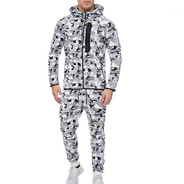 2 pieces sport tracksuit men camouflage print ropa hombre set zipper pocket hoodies jackets + pencil jogging homme casual sets1, Gray
2 pieces sport tracksuit men camouflage print ropa hombre set zipper pocket hoodies jackets + pencil jogging homme casual sets1, Gray