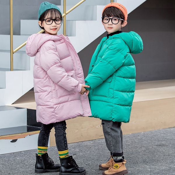 down jacket and large thickened medium length cotton padded clothes winter children's, Blue;gray
down jacket and large thickened medium length cotton padded clothes winter children's, Blue;gray