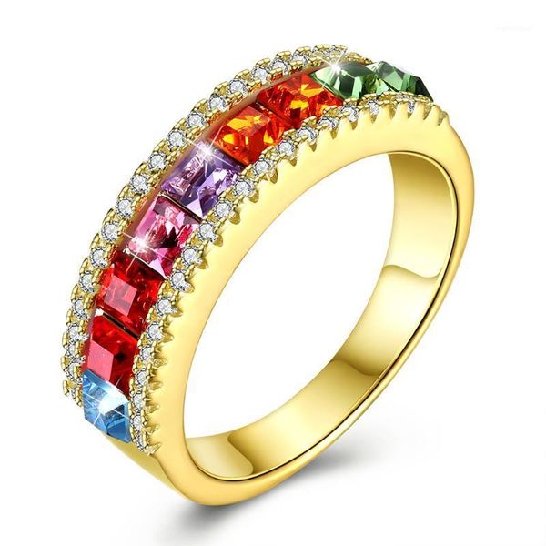 Gold Silver 925 Women Rings Coloful Full Crystals From Wedding Engagament Fine Jewerly Birthday Gifts1, Golden;silver
Gold Silver 925 Women Rings Coloful Full Crystals From Wedding Engagament Fine Jewerly Birthday Gifts1, Golden;silver