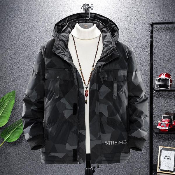 men's down & parkas camouflage parka hooded outdoor wind-proof coat thicken zipper winter quality male cotton clothes, Black
men's down & parkas camouflage parka hooded outdoor wind-proof coat thicken zipper winter quality male cotton clothes, Black