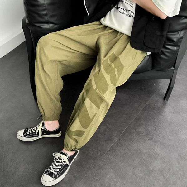 men's pants hip-hop sports drawstring feet casual nine-point trousers solid letter design harem wild loose four seasons, Black
men's pants hip-hop sports drawstring feet casual nine-point trousers solid letter design harem wild loose four seasons, Black