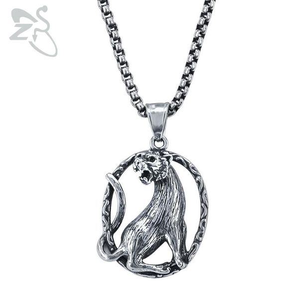pendant necklaces zs 2021 punk leopard stainless steel necklace for men biker animal jewelry male rock roll charm collar, Silver
pendant necklaces zs 2021 punk leopard stainless steel necklace for men biker animal jewelry male rock roll charm collar, Silver