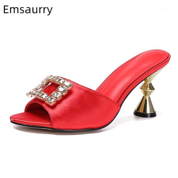 luxury satin sandals women new summer 2021 square buckle with rhinestone open toe metal strange heel outwear mules for woman1, Black
luxury satin sandals women new summer 2021 square buckle with rhinestone open toe metal strange heel outwear mules for woman1, Black