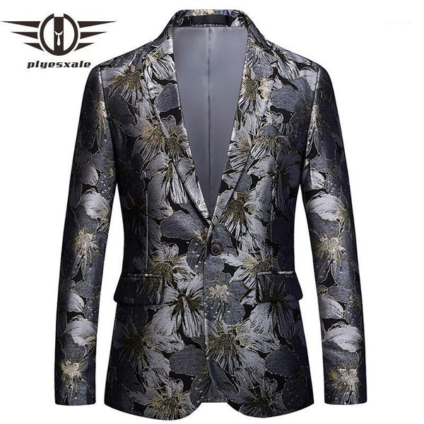 plyesxale floral blazer men 2021 brand clothing mens blazer slim fit suit jacket 5xl 6xl men's prom party blazers man coat q3931, White;black
plyesxale floral blazer men 2021 brand clothing mens blazer slim fit suit jacket 5xl 6xl men's prom party blazers man coat q3931, White;black