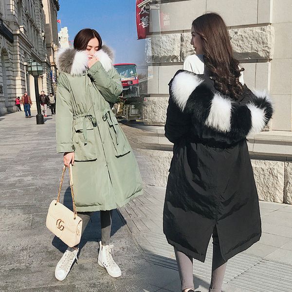 4xl high end female winter maxi long jacket real skin turtleneck slices oversized outerwear parka white duck down overcoat filling fx2c, Black
4xl high end female winter maxi long jacket real skin turtleneck slices oversized outerwear parka white duck down overcoat filling fx2c, Black
