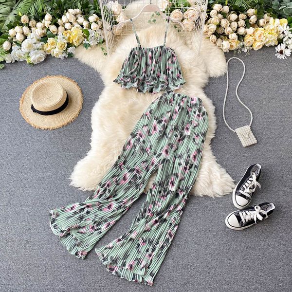 2021 new female autumn printing suits off the short shoulder strap + high pants pieces together ebrg, Gray
2021 new female autumn printing suits off the short shoulder strap + high pants pieces together ebrg, Gray