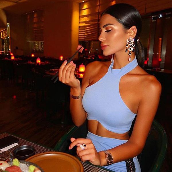 adyce 2020 new summer set halter backless and high waist patchwork button skirt fashion club for women two pieces set, Gray
adyce 2020 new summer set halter backless and high waist patchwork button skirt fashion club for women two pieces set, Gray