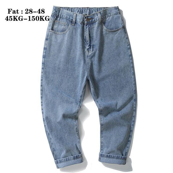 men's jeans oversize 40 42 46 48 streetwear hip hop 2021 autumn spring casual loose wide leg pants ankle-lenght, Blue
men's jeans oversize 40 42 46 48 streetwear hip hop 2021 autumn spring casual loose wide leg pants ankle-lenght, Blue