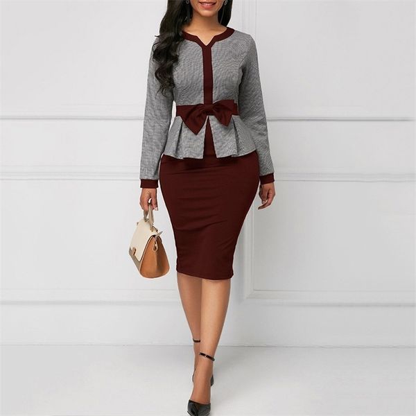 clocolor office ladies elegant women bodycon tunic autumn long sleeve high waist large size female fashion afircan vintage dress y200418, Black;gray
clocolor office ladies elegant women bodycon tunic autumn long sleeve high waist large size female fashion afircan vintage dress y200418, Black;gray