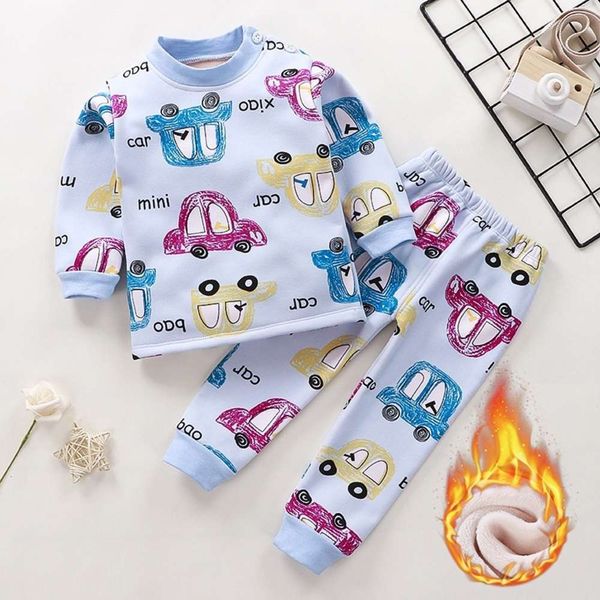with suit children's plush underwear thickened high collar warm pajamas for boys girls in autumn and winter, Blue;red
with suit children's plush underwear thickened high collar warm pajamas for boys girls in autumn and winter, Blue;red