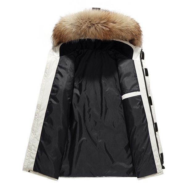30 degree men's winter down jacket warm hooded white duck down anorak men parka mid long fur collar coat waterproof jacket male q1217, Black
30 degree men's winter down jacket warm hooded white duck down anorak men parka mid long fur collar coat waterproof jacket male q1217, Black