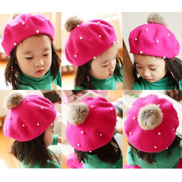 lovely pearl beret wool painter baby hats with pompom warm winter solid color baby girls beret cap for kids, Yellow
lovely pearl beret wool painter baby hats with pompom warm winter solid color baby girls beret cap for kids, Yellow