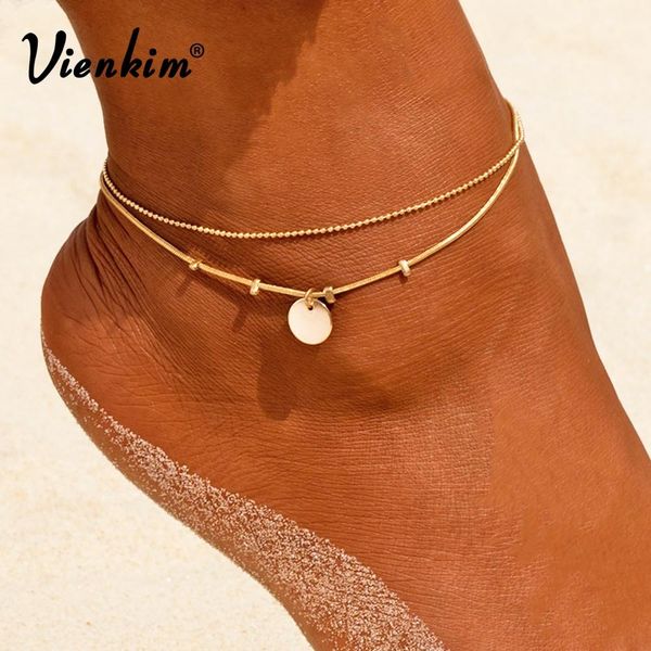 vienkim bohemian ретро цепь из бисера круглый кулон золотой серебряный цвет двойной анклелет мода ювелирные изделия пляжные аксессуары для ж, Red;blue 
vienkim bohemian ретро цепь из бисера круглый кулон золотой серебряный цвет двойной анклелет мода ювелирные изделия пляжные аксессуары для ж, Red;blue