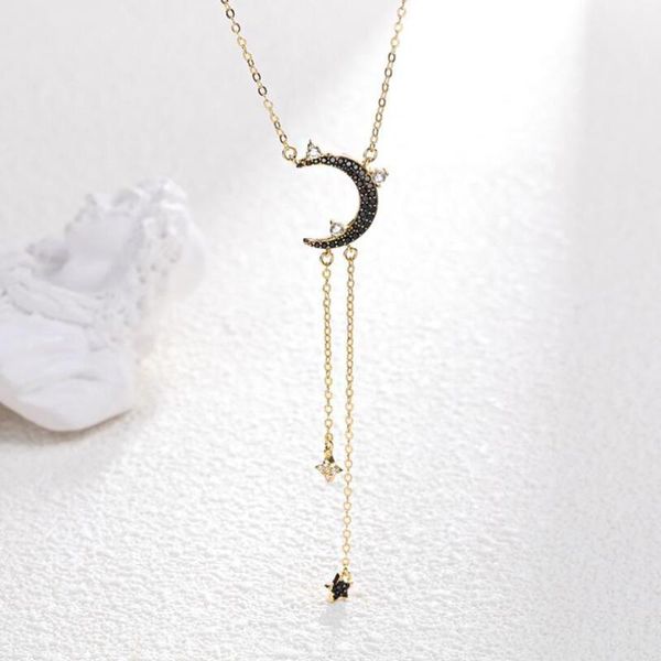 arrivals 925 sterling silver star moon tassel necklaces & pendants with black zircon cz paved for women sterling-silver-jewelry
arrivals 925 sterling silver star moon tassel necklaces & pendants with black zircon cz paved for women sterling-silver-jewelry