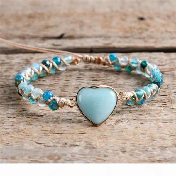 heart shape classic charm bracelets string braided macrame bracelets amazonite stone wrap bracelet femme women jewelry, Golden;silver
heart shape classic charm bracelets string braided macrame bracelets amazonite stone wrap bracelet femme women jewelry, Golden;silver