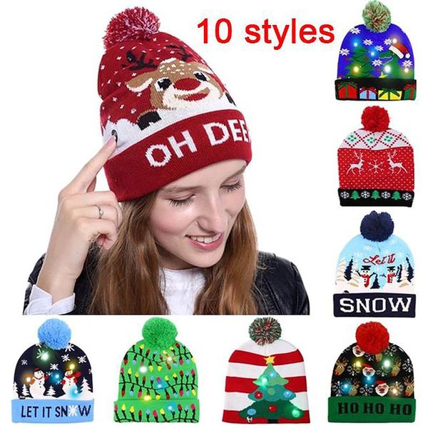 beanie/skull caps 2021 year led knitted christmas hat beanie light up illuminate warm kids adults winter cute gifts, Blue;gray
beanie/skull caps 2021 year led knitted christmas hat beanie light up illuminate warm kids adults winter cute gifts, Blue;gray