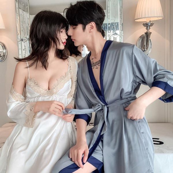 women's sleepwear women two-piece lace pajamas with chest pads and straps couple men's wedding honeymoon robe, Black;red
women's sleepwear women two-piece lace pajamas with chest pads and straps couple men's wedding honeymoon robe, Black;red
