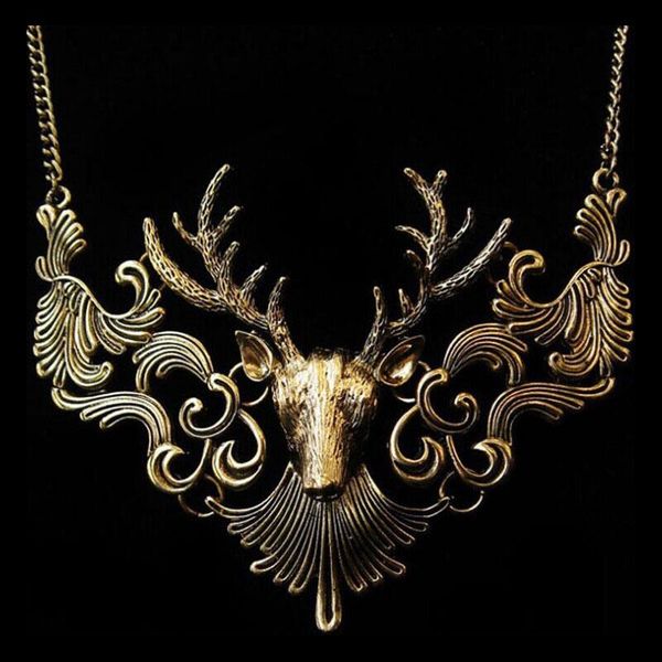 chains european and american fashion restoring ancient ways big elk fake collar bone chain, Silver
chains european and american fashion restoring ancient ways big elk fake collar bone chain, Silver