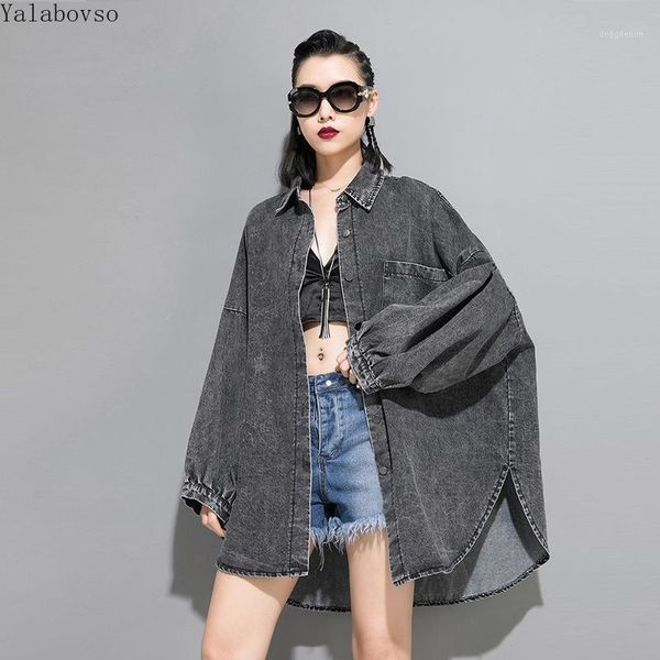 women's trench coats trend loose long coat women 2021 autumn gray denim jacket size side slit female z31, Tan;black
women's trench coats trend loose long coat women 2021 autumn gray denim jacket size side slit female z31, Tan;black