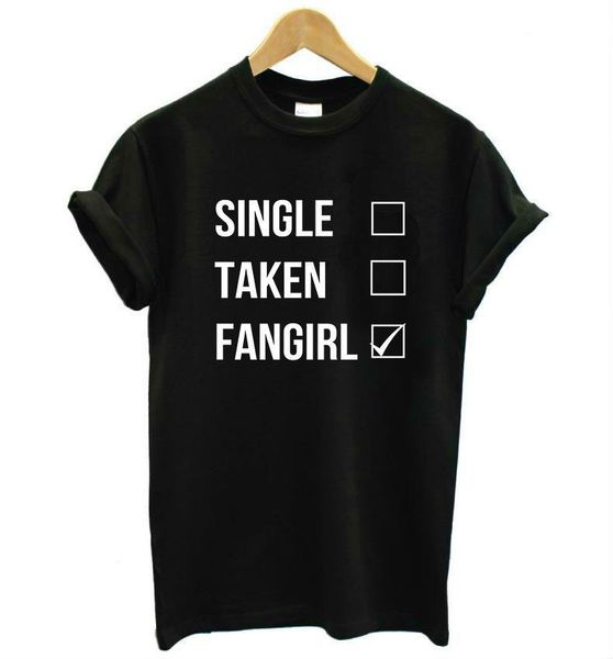 single taken fangirl print women tshirt cotton casual funny t shirts for lady tee hipster drop ship z-460, White
single taken fangirl print women tshirt cotton casual funny t shirts for lady tee hipster drop ship z-460, White