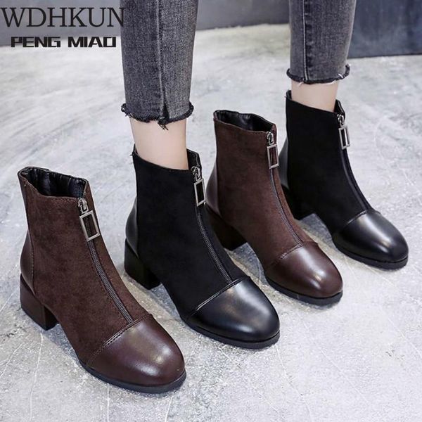2020 black brown western ankle boots women pu leather high heel booties heels short motorcycle shoes ankle boots 35-42
2020 black brown western ankle boots women pu leather high heel booties heels short motorcycle shoes ankle boots 35-42