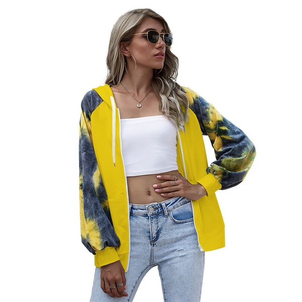 women sweater designer clothes tie-dye long sleeve hooded zipper jacket coat ladies autumn and winter fashion sweatershirt cz112504, Black
women sweater designer clothes tie-dye long sleeve hooded zipper jacket coat ladies autumn and winter fashion sweatershirt cz112504, Black