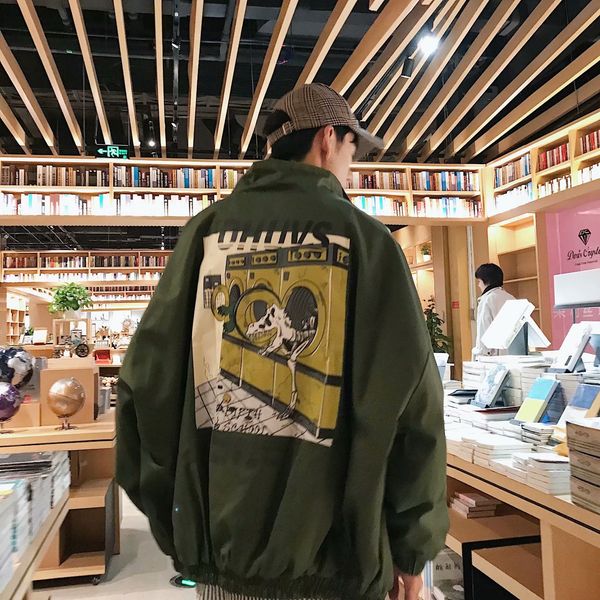 e-baihui men's hip-hop jacket street baseball uniform retro stock trendy brand loose jacket spring and autumn new tooling jacket, Black;brown
e-baihui men's hip-hop jacket street baseball uniform retro stock trendy brand loose jacket spring and autumn new tooling jacket, Black;brown