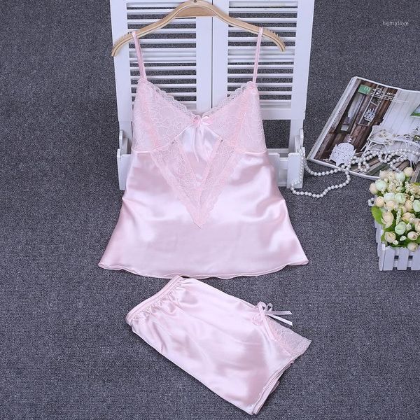 new women pajamas set elegant lace satin spaghetti strap clothes summer sleepwear + shorts pajamas set1, Black;red
new women pajamas set elegant lace satin spaghetti strap clothes summer sleepwear + shorts pajamas set1, Black;red