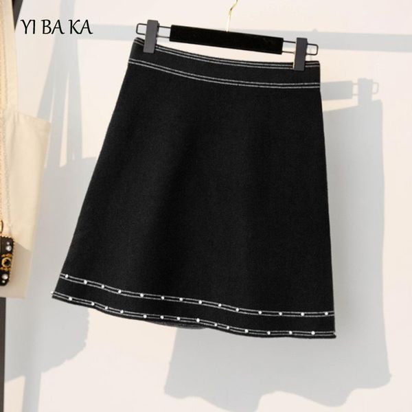 casual a-line mini sweater thick skirt female autumn winter 2020 new sweater vintage beading skirt women short1, Black
casual a-line mini sweater thick skirt female autumn winter 2020 new sweater vintage beading skirt women short1, Black