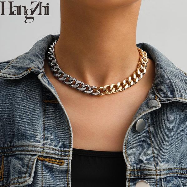hangzhi 2021 new simplicity street mixed color cuban chain necklace for women girls party jewelry gifts wholesale, Silver
hangzhi 2021 new simplicity street mixed color cuban chain necklace for women girls party jewelry gifts wholesale, Silver