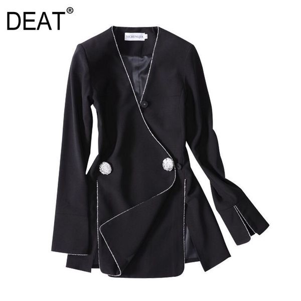 deat new v-neck flare lseeves two buttons slim high fashion women single suit ol jacket all match wd61801xl 201201, White;black
deat new v-neck flare lseeves two buttons slim high fashion women single suit ol jacket all match wd61801xl 201201, White;black