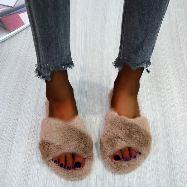 large size 43 new style plush slippers for women outer wear simple style flat with bottom cross fur female slides winter shoes1, Black
large size 43 new style plush slippers for women outer wear simple style flat with bottom cross fur female slides winter shoes1, Black