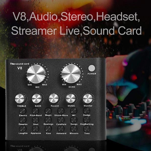 sound cards v8 mobile phone deskcard dsp chip 12 effects eliminate original gdeals