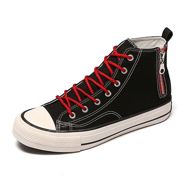 excargo canvas vulcanize men side zipper high new male fashion white/black shoes sneakers flats y200801
excargo canvas vulcanize men side zipper high new male fashion white/black shoes sneakers flats y200801