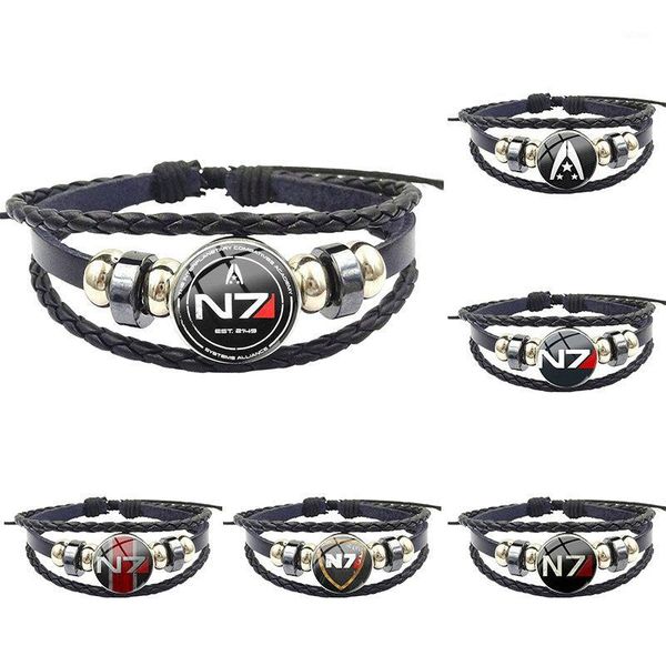 for christmas gift vintage glass cabochon jewelry black leather bracelet bangle mass effect inspired n7 necklace1, Golden;silver
for christmas gift vintage glass cabochon jewelry black leather bracelet bangle mass effect inspired n7 necklace1, Golden;silver