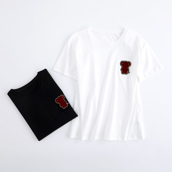 2020 small new embroidery mouse, whether or not printed, european and short sleeve sweater, mercerized cotton t-shirt pjpq, White
2020 small new embroidery mouse, whether or not printed, european and short sleeve sweater, mercerized cotton t-shirt pjpq, White