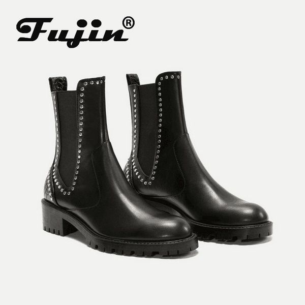boots fujin genuines fashion women genuine leather slip on squarel heel low pumps booties shoes1, Black
boots fujin genuines fashion women genuine leather slip on squarel heel low pumps booties shoes1, Black