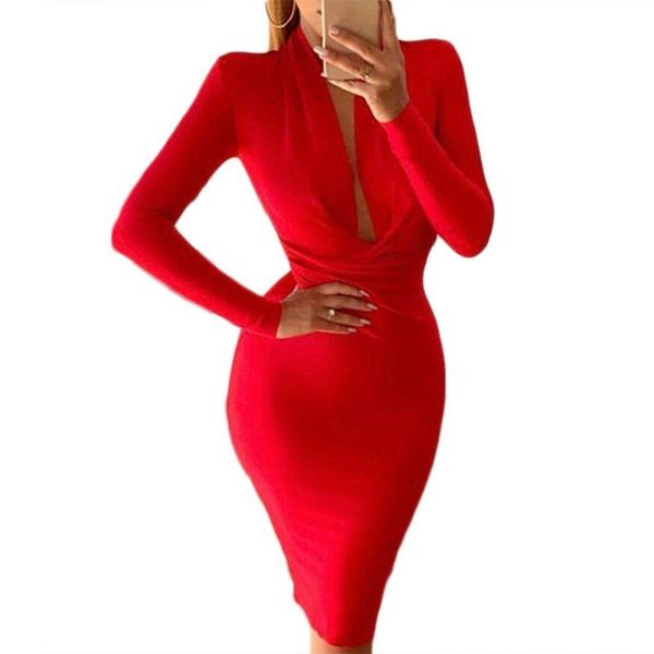 casual dresses women long sleeve deep v-neck bodycon midi dress solid cross wrap party clubwear x7xc, Black;gray
casual dresses women long sleeve deep v-neck bodycon midi dress solid cross wrap party clubwear x7xc, Black;gray