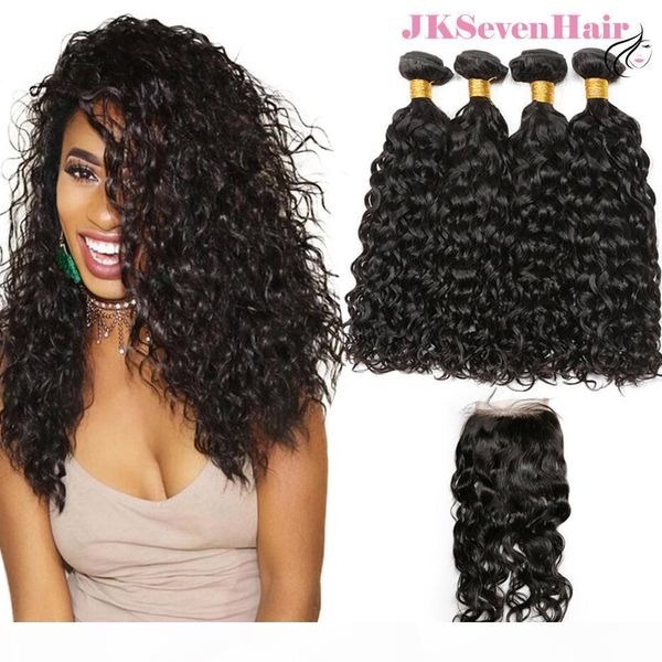 10a grade water wave brazilian virgin hair extensions 4 bundles with 4x4inch lace closure peruvian malaysian indian hair weaves, Black
10a grade water wave brazilian virgin hair extensions 4 bundles with 4x4inch lace closure peruvian malaysian indian hair weaves, Black