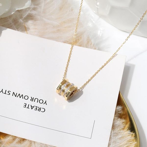 pendant necklaces yun ruo arrival rose gold color fashion micro crystal column necklace titanium steel jewelry woman birthday not fade, Silver
pendant necklaces yun ruo arrival rose gold color fashion micro crystal column necklace titanium steel jewelry woman birthday not fade, Silver