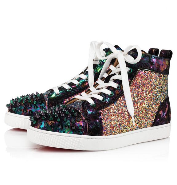 popular brands high spikes men's red bottom sneakers perfect glitter leather skateboard casual walking,wholesale couple sports, Black
popular brands high spikes men's red bottom sneakers perfect glitter leather skateboard casual walking,wholesale couple sports, Black