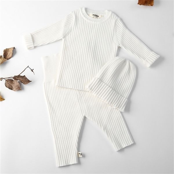 3pcs/set autumn winter baby girl clothes knit ribbed sweater boys sweaters pants hats bottoming shirt children's clothing 0-3y 201031, White
3pcs/set autumn winter baby girl clothes knit ribbed sweater boys sweaters pants hats bottoming shirt children's clothing 0-3y 201031, White