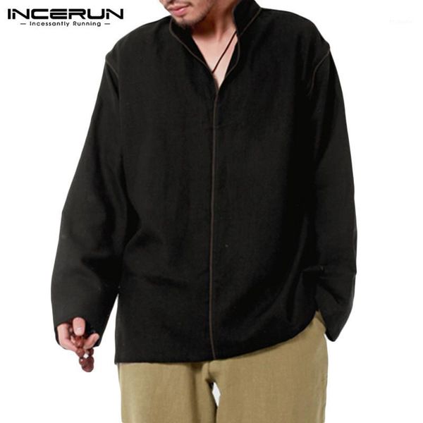 incerun autumn casual men pure long sleeve shirt retro fashion v neck pullover traditional comfort baggy cotton mens blouse 20191, White;black
incerun autumn casual men pure long sleeve shirt retro fashion v neck pullover traditional comfort baggy cotton mens blouse 20191, White;black