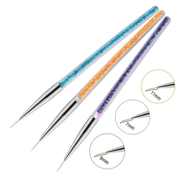nail brushes 3pcs/set 7/9/11mm art acrylic french painting brush flower design stripes lines liner diy drawing pen manicure tools, Yellow
nail brushes 3pcs/set 7/9/11mm art acrylic french painting brush flower design stripes lines liner diy drawing pen manicure tools, Yellow