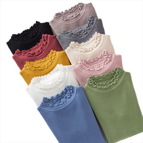 long sleeve sweaters ruffles sweater turtleneck ruched women sweaters high elastic solid female slim knitted pullovers, White;black
long sleeve sweaters ruffles sweater turtleneck ruched women sweaters high elastic solid female slim knitted pullovers, White;black