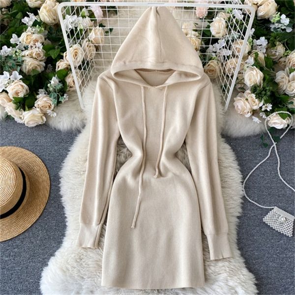 2021 new net red the same knitted dress women's short casual hooded slim long-sleeved bottoming skirt m79e, Black;gray
2021 new net red the same knitted dress women's short casual hooded slim long-sleeved bottoming skirt m79e, Black;gray