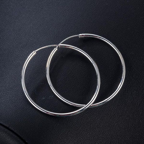 2020 classic big large round circle ear hoop women's earrings wedding jewelry statement color loop earring party gift sale, Silver
2020 classic big large round circle ear hoop women's earrings wedding jewelry statement color loop earring party gift sale, Silver