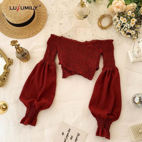 lusumily slim women blouse summer 2021 new style fashion long ruffles sleeve retro female short tank ladies shrits1, White
lusumily slim women blouse summer 2021 new style fashion long ruffles sleeve retro female short tank ladies shrits1, White