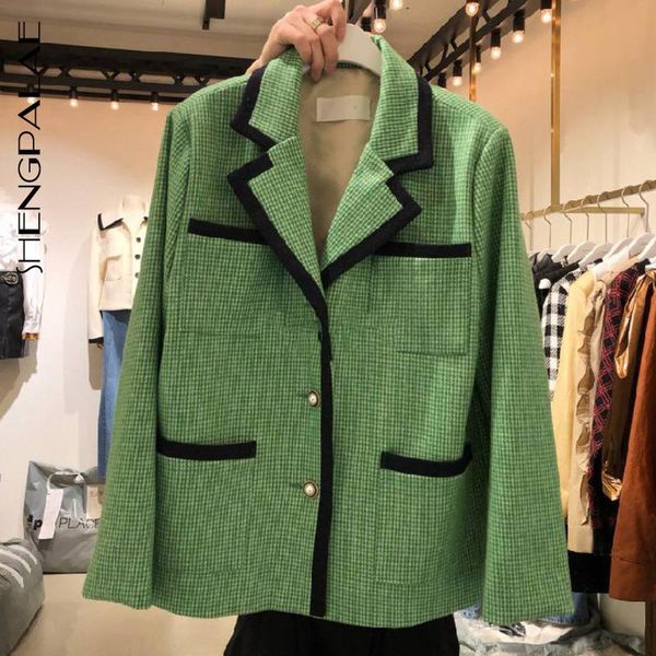 shengpalae autumn winter 2020 women's blazer fashion suit collar single breasted contrast color matching pocket sut coat 5a704, White;black
shengpalae autumn winter 2020 women's blazer fashion suit collar single breasted contrast color matching pocket sut coat 5a704, White;black