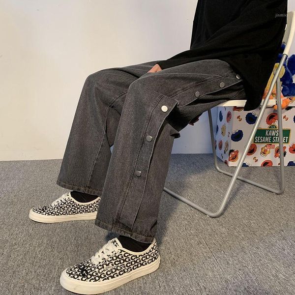 spring youthful vitality japan style straight pants breasted jeans long streetwear1, Black
spring youthful vitality japan style straight pants breasted jeans long streetwear1, Black
